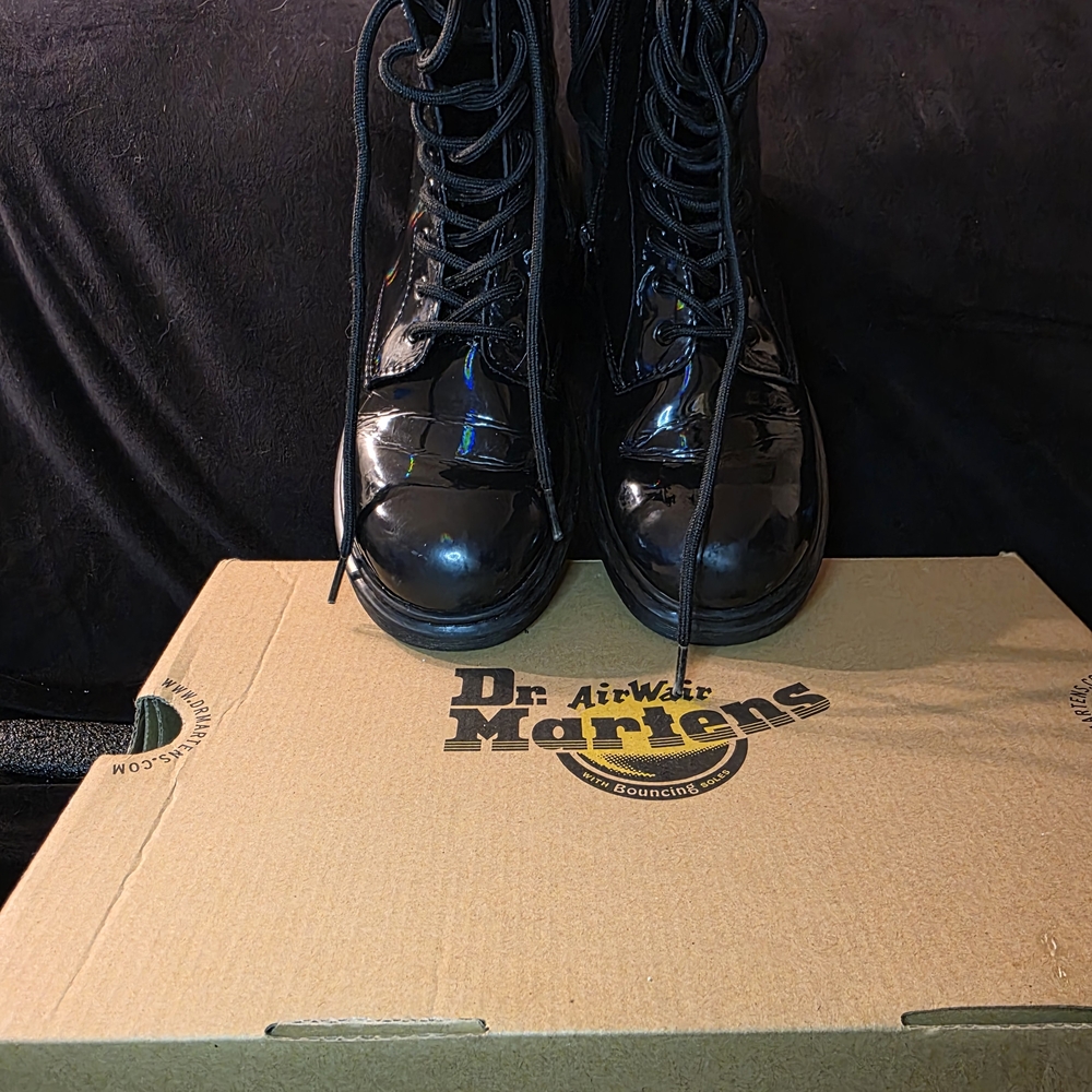 Dr. Martens Glossy Black Lace-Up Boots
